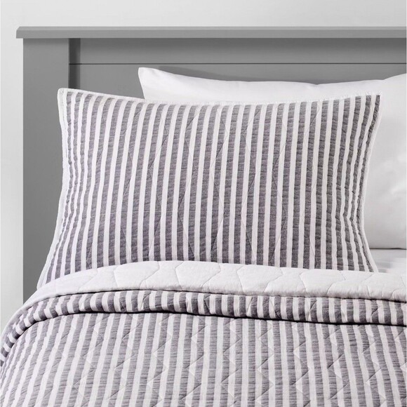 Chambray Striped Kids' Sham - Pillowfort - Picture 2 of 5